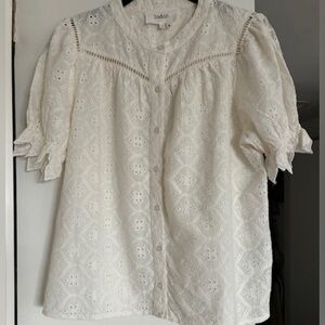 Ba&sh Women's White Eyelet Birkin Top